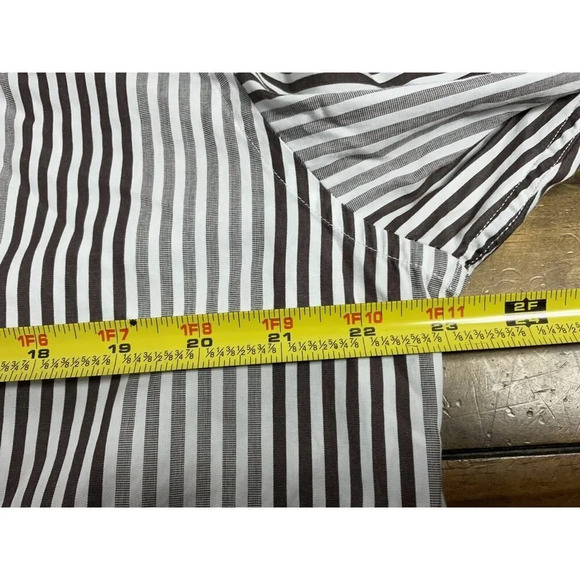 Tailorbyrd Mens Size Large Stripe Long Sleeve Button Down Shirt 2-Ply Yarn - Picture 5 of 12